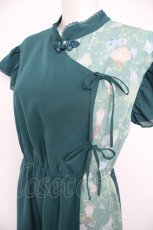 画像3: axes femme POETIQUE / ランタンフラワープリントワンピース  グリーン Y-26-09-07-055-AX-OP-SZ-ZY (3)