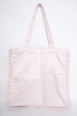 画像2: Maison de FLEUR / サテンフリルスクエアトートバッグ F ピンク Y-26-09-07-008-LO-BG-SZ-ZY (2)