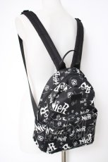 画像1: NieR Clothing / NIER FACE ×LOGO リュック  黒 Y-26-09-07-013-PU-BG-SZ-ZY (1)