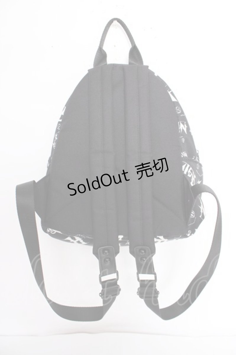 画像2: NieR Clothing / NIER FACE ×LOGO リュック  黒 Y-26-09-07-013-PU-BG-SZ-ZY (2)