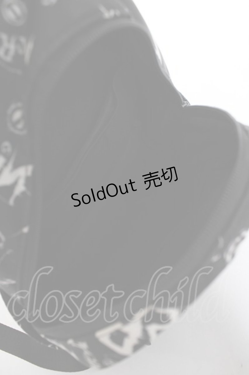 画像3: NieR Clothing / NIER FACE ×LOGO リュック  黒 Y-26-09-07-013-PU-BG-SZ-ZY (3)