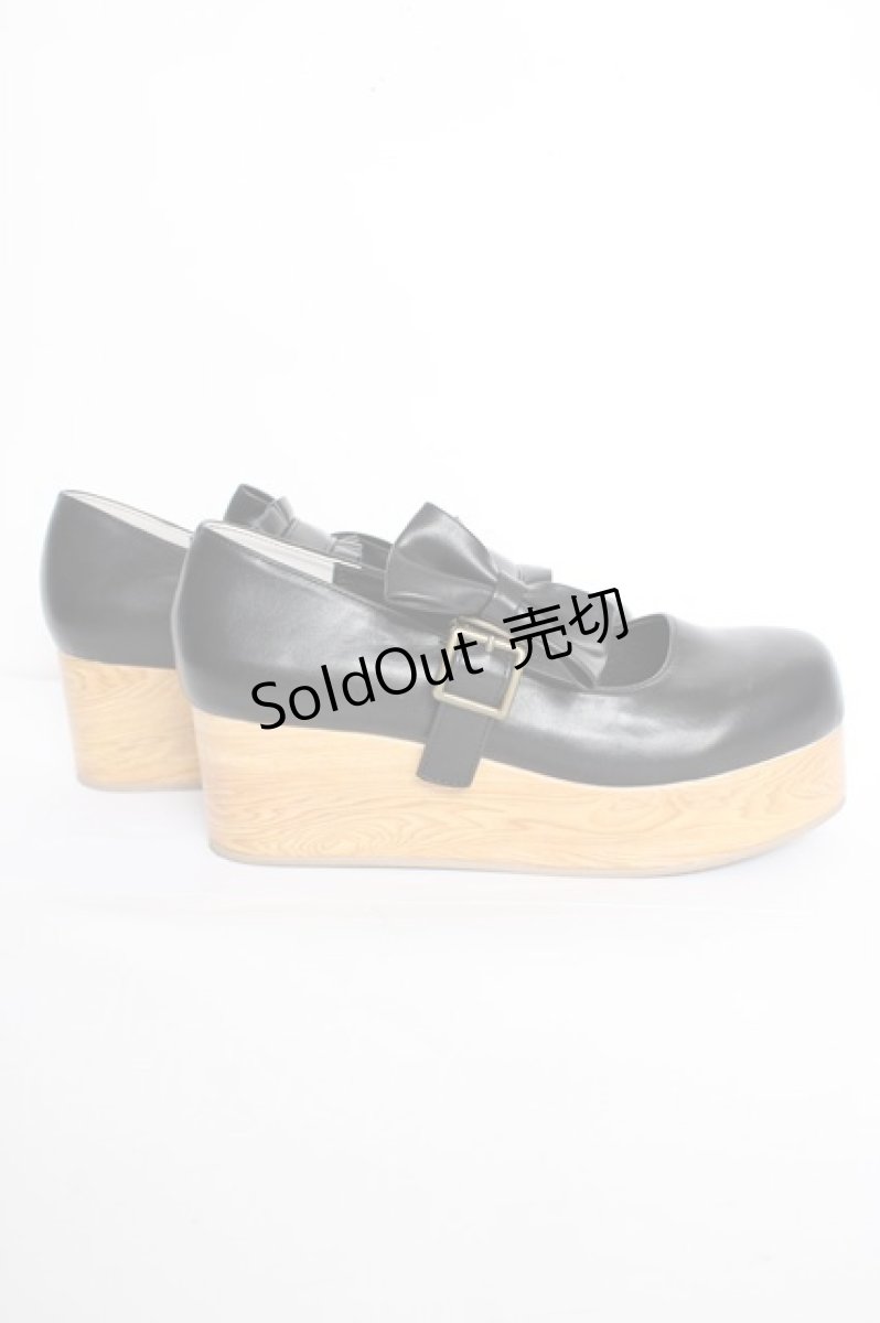 画像4: m petit by misako / 木底風スニーカー LL 中黒 Y-26-09-07-015-LO-SH-SZ-ZY (4)