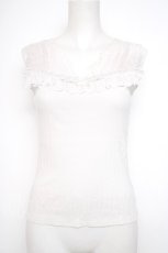 画像1: axes femme POETIQUE / レース切り替えタンク M 白 Y-26-09-07-017-AX-TO-SZ-ZY (1)