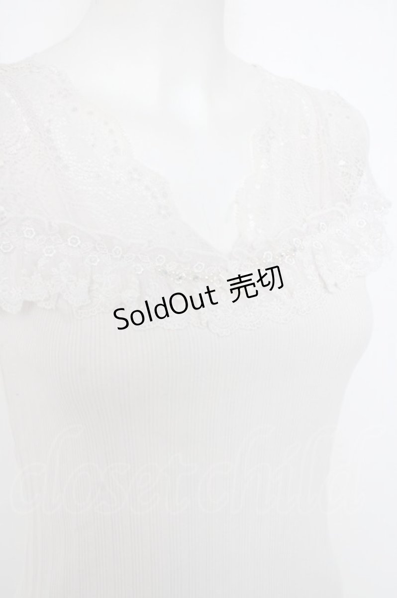 画像3: axes femme POETIQUE / レース切り替えタンク M 白 Y-26-09-07-017-AX-TO-SZ-ZY (3)