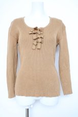 画像1: INGEBORG / 4つリボンリブニット  ベージュ Y-26-09-08-050-LO-TO-SZ-ZY (1)