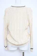 画像2: INGEBORG / ライン入りニットカーデ  生成り Y-26-09-08-051-LO-TO-SZ-ZY (2)