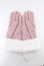 画像2: axes femme / 雪柄刺繍手袋  ピンク Y-26-09-08-008-AX-ZA-SZ-ZY (2)