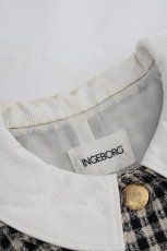 画像4: INGEBORG / チェックジャケット  黒×生成り Y-26-09-08-057-LO-TO-SZ-ZY (4)