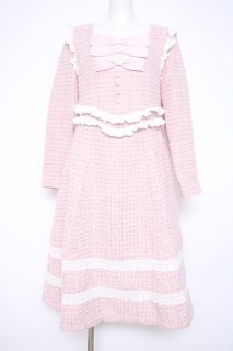 Lolime by mellfy memory / twinkle tweed ワンピース M ピンク Y-26