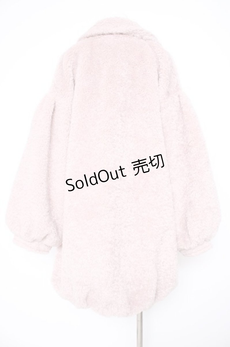 画像2: axes femme POETIQUE / ボアロングコクーンコート M ピンク Y-26-09-08-081-AX-CO-SZ-ZY (2)