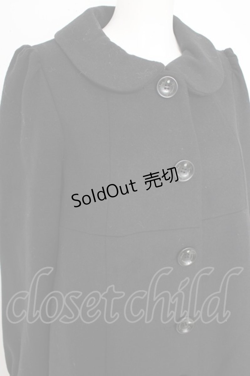 画像3: franche lippee black / 衿付きコート M 黒 Y-26-09-08-082-LO-CO-SZ-ZTC084 (3)