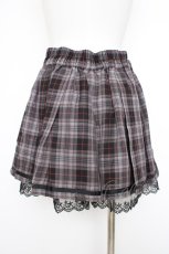 画像2: axes femme / チェック柄キュロット  グレー Y-26-09-08-084-AX-PA-SZ-ZY (2)