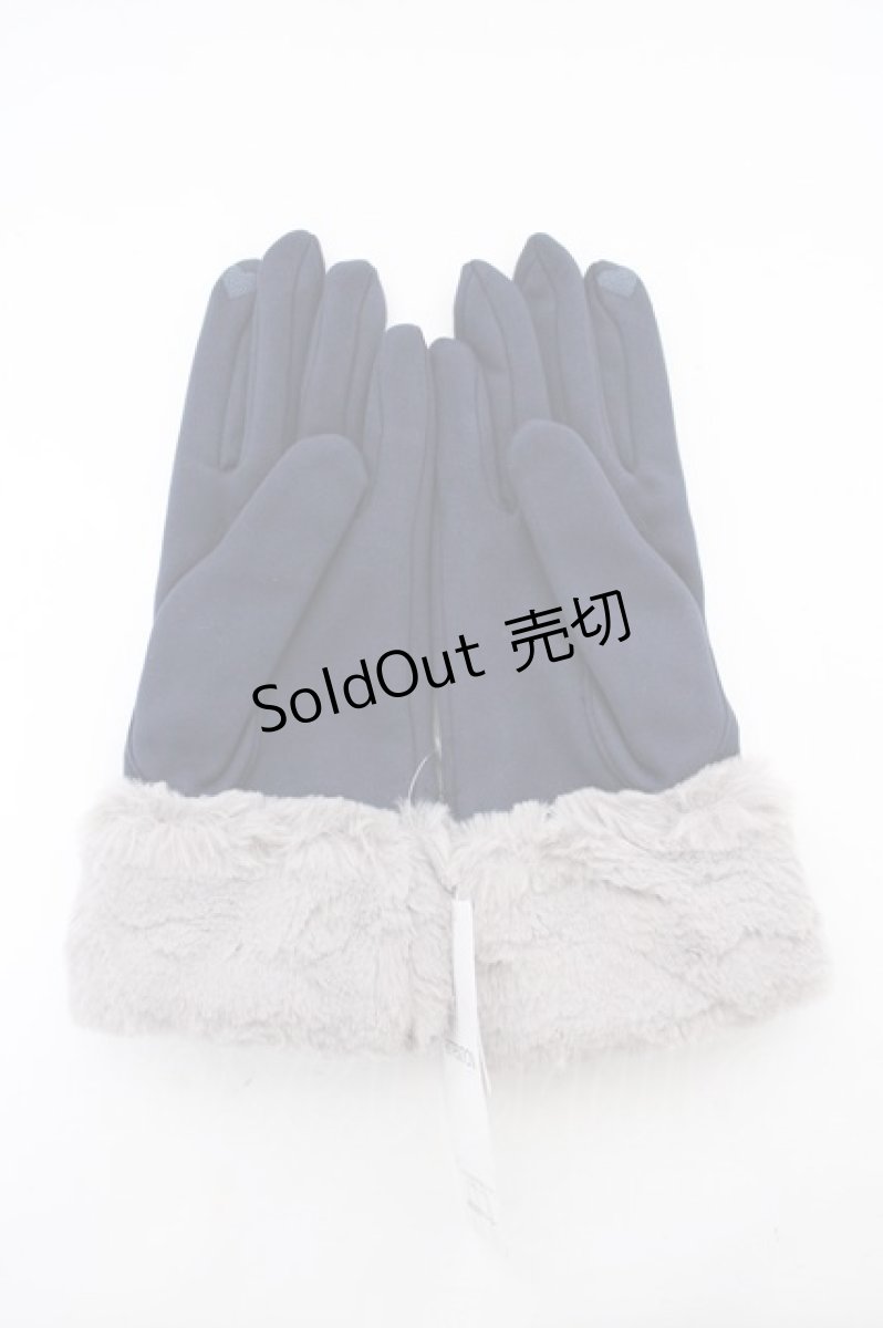画像2: axes femme / 雪柄刺繍手袋  紺 Y-26-09-08-019-AX-ZA-SZ-ZY (2)