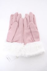 画像2: axes femme / 雪柄刺繍手袋  ピンク Y-26-09-08-025-AX-ZA-SZ-ZY (2)