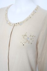 画像3: Franche Lippee / ビーズリボンカーディガン M 生成り Y-26-09-08-026-LO-TO-SZ-ZY (3)