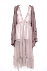 画像1: axes femme / ジレレイヤード風ロングカーデ M 茶 Y-26-09-08-031-AX-TO-SZ-ZY (1)