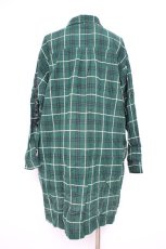 画像2: NieR Clothing / チェックシャツ  グリーン Y-26-09-08-035-PU-BL-SZ-ZY (2)