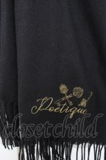 画像2: axes femme POETIQUE / 鍵刺繍ストール  黒 Y-26-09-09-004-AX-ZA-SZ-ZY (2)