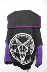 画像2: Amilige / SatanバックプリントセーラーZIPジャージ  黒 Y-26-09-09-058-PU-TO-SZ-ZY (2)