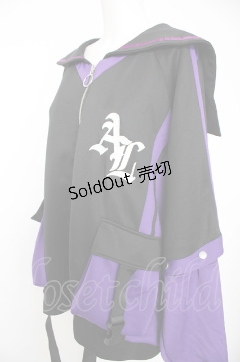 画像3: Amilige / SatanバックプリントセーラーZIPジャージ  黒 Y-26-09-09-058-PU-TO-SZ-ZY (3)