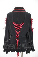 画像2: metamorphose / 【プラスサイズ】着物合わせ風ブラウス 2 黒 Y-26-09-09-084-ME-BL-SZ-ZY (2)
