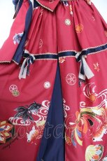 画像4: metamorphose / 乙女の白昼夢タックジャンパースカート  赤 Y-26-09-09-085-ME-OP-SZ-ZY (4)