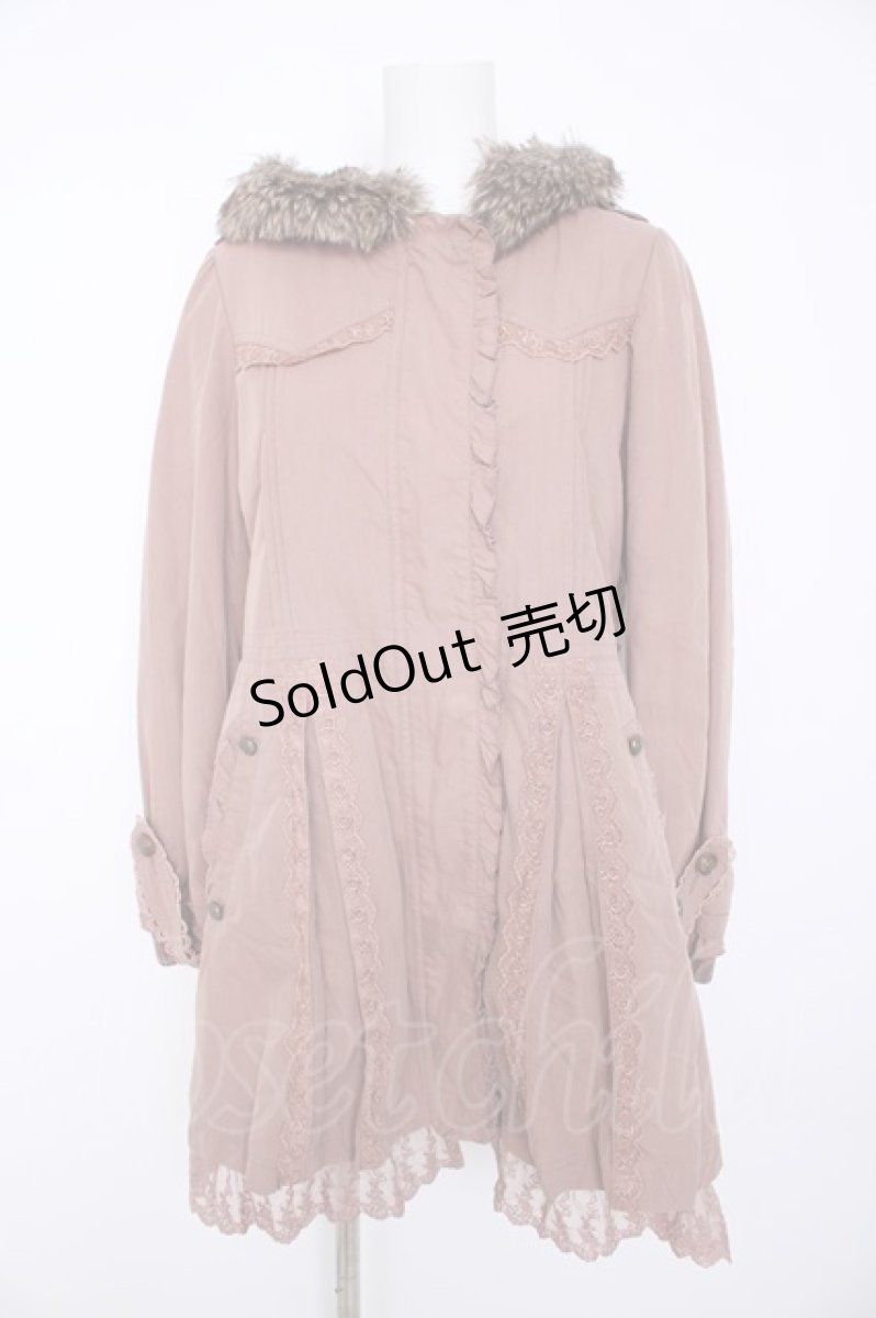 画像1: axes femme / ボアライナー付きモッズコート M 淡ピンク Y-26-09-09-087-AX-CO-SZ-ZTC085 (1)