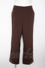 画像1: axes femme / 裾刺繍ストレートカットパンツ L 茶 Y-26-09-09-094-AX-PA-SZ-ZY (1)