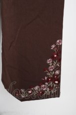 画像3: axes femme / 裾刺繍ストレートカットパンツ L 茶 Y-26-09-09-094-AX-PA-SZ-ZY (3)