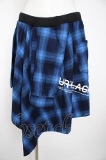 画像1: JURY BLACK / LOGO×CODEフェイク巻きスカート  ブルー Y-26-09-09-095-PU-SK-SZ-ZY (1)