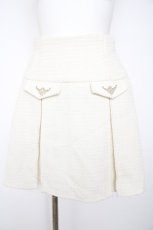 画像1: axes femme POETIQUE / フラップデザインツィードスカート M 生成り Y-26-09-09-099-AX-SK-SZ-ZY (1)