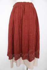 画像2: axes femme / バイカラーコットンレーススカート M オレンジ Y-26-09-09-104-AX-SK-SZ-ZY (2)