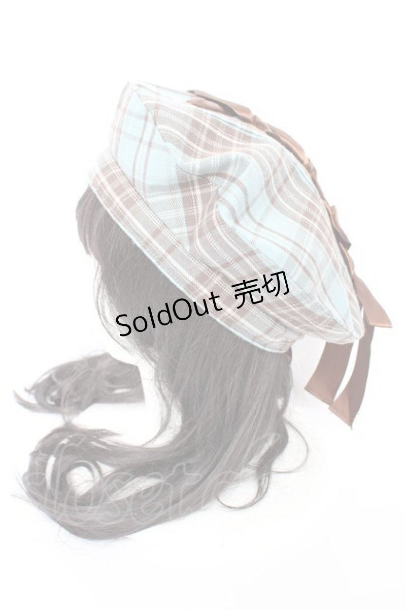 画像3: axes femme / タータンチェックリボンベレー 60cm ミント Y-26-09-09-002-AX-AC-SZ-ZY (3)