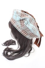 画像3: axes femme / タータンチェックリボンベレー 60cm ミント Y-26-09-09-002-AX-AC-SZ-ZY (3)
