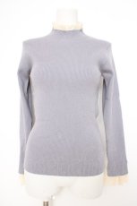 画像1: axes femme / レース使いリブニット M ブルー Y-26-09-10-043-AX-TO-SZ-ZY (1)
