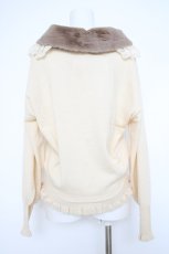 画像2: axes femme / ファーティッペット付ショートカーディガン M 生成り Y-26-09-10-045-AX-TO-SZ-ZY (2)