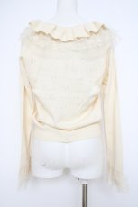 画像2: axes femme / フリルレースニットカーデ M 生成り Y-26-09-10-060-AX-TO-SZ-ZY (2)
