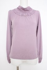 画像1: axes femme / レースタートルインナー M ラベンダー Y-26-09-10-070-AX-TO-SZ-ZY (1)