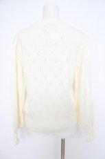 画像2: axes femme / ヨークレース切替ニットプルオーバー M 生成り Y-26-09-10-075-AX-TO-SZ-ZY (2)