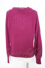 画像2: axes femme / Ｖネックニットプルオーバー M コイピンク Y-26-09-10-080-AX-TO-SZ-ZY (2)