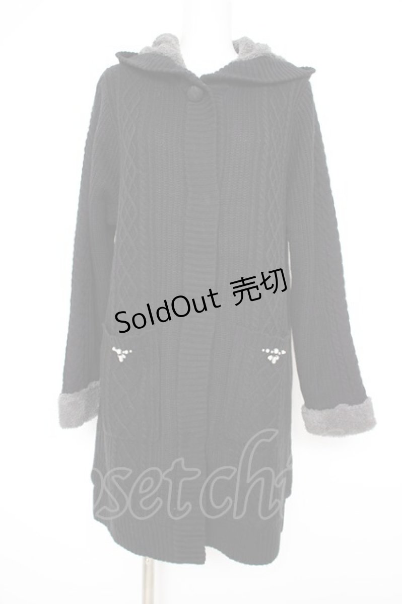 画像1: axes femme / 裏ボアコーディガン F 黒 Y-26-09-10-094-AX-TO-SZ-ZY (1)
