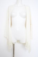 画像1: axes femme / 裾レーストッパーカーディガン M 生成り Y-26-09-10-096-AX-TO-SZ-ZY (1)
