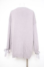 画像2: Amavel / ハートモチーフロングカーディガン  ラベンダー Y-26-09-10-098-CA-TO-SZ-ZY (2)
