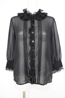 Angelic Pretty / Dollyジョーゼットブラウス 黒 Y-26-09-10-102-AP-BL