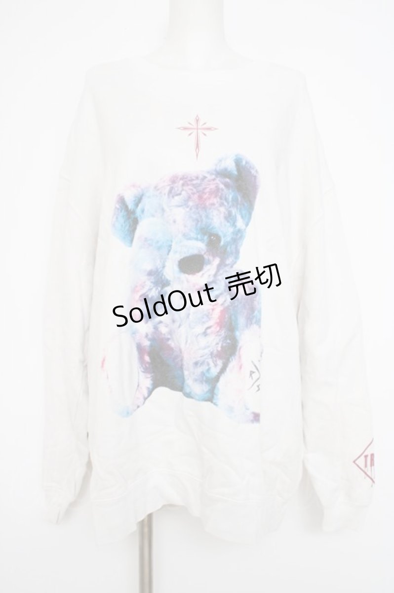 画像1: TRAVAS TOKYO / Furry bearプルオーバースウェット F ホワイト Y-26-09-10-103-PU-TO-SZ-ZY (1)