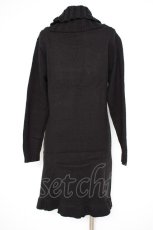画像2: axes femme / 刺繍入り編み柄切替ニットワンピース M 黒 Y-26-09-10-110-AX-OP-SZ-ZY (2)