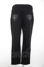 画像2: axes femme / 刺繍入り裏起毛ストレッチパンツ L 黒 Y-26-09-10-129-AX-PA-SZ-ZY (2)