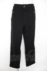 画像1: axes femme / 刺繍入り裏起毛ストレッチパンツ 3L 黒 Y-26-09-10-133-AX-PA-SZ-ZY (1)