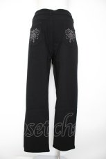 画像2: axes femme / 刺繍入り裏起毛ストレッチパンツ 3L 黒 Y-26-09-10-133-AX-PA-SZ-ZY (2)
