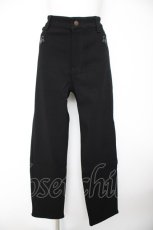 画像1: axes femme / 刺繍入り裏起毛ストレッチパンツ 3L 黒 Y-26-09-10-134-AX-PA-SZ-ZY (1)